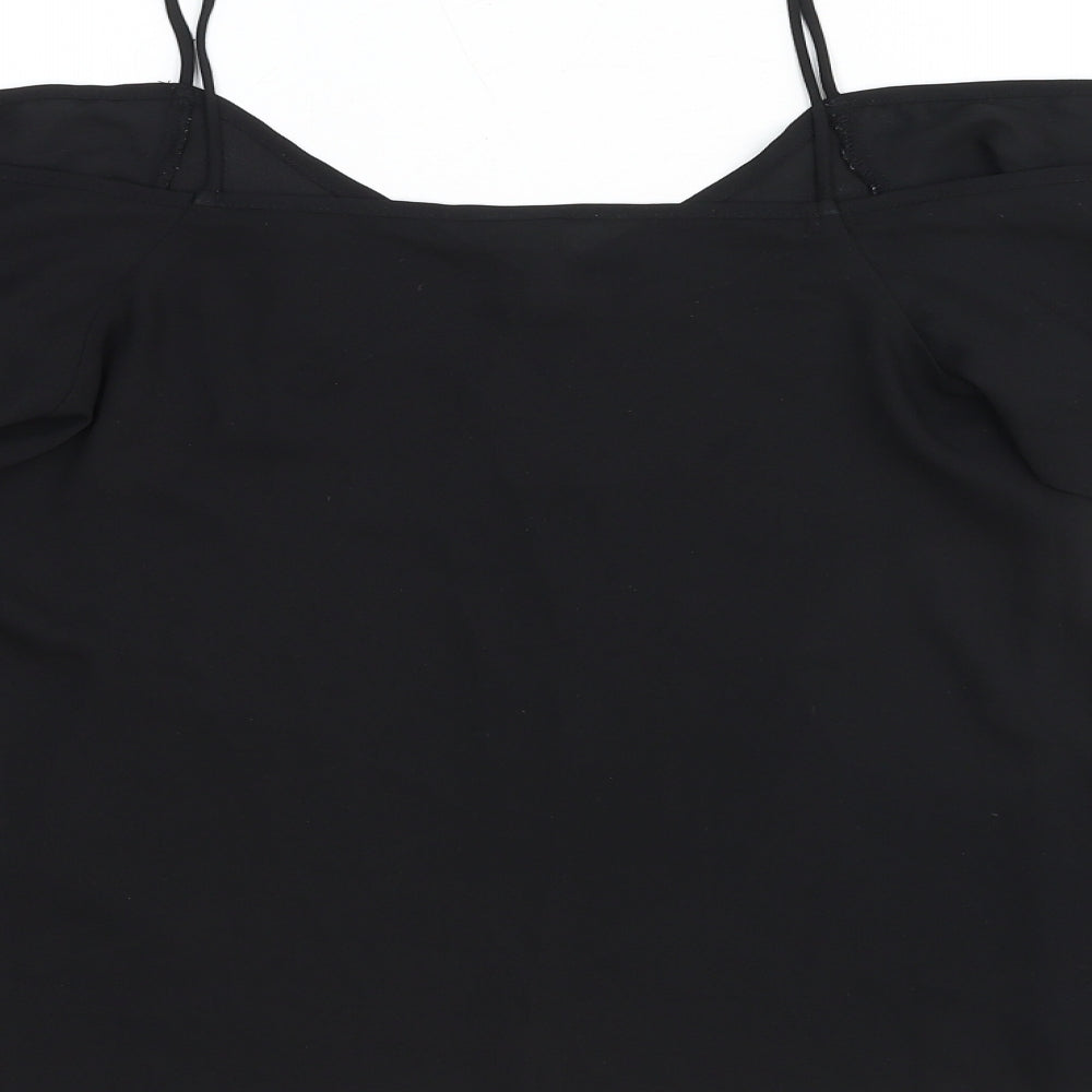 ASOS Womens Black Viscose Basic Blouse Size 8 Off the Shoulder
