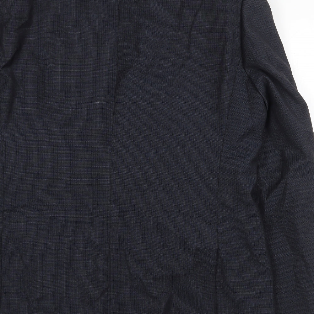 Marks & Spencer Mens Blue Wool Jacket Suit Jacket Size 44 Regular