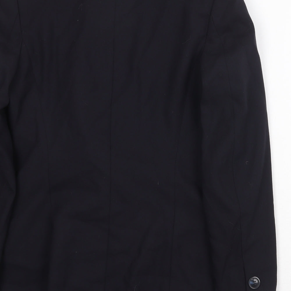 St Michael Womens Blue Jacket Blazer Size 10 Button