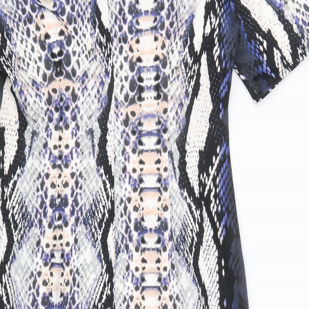 Julien Macdonald Womens Multicoloured Geometric Polyester A-Line Size 12 Round Neck Pullover