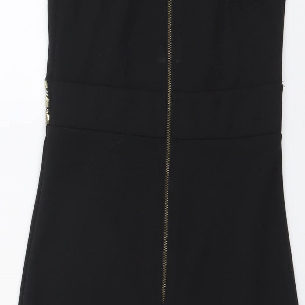 TFNC London Womens Black Viscose Bodycon Size XS Sweetheart Zip