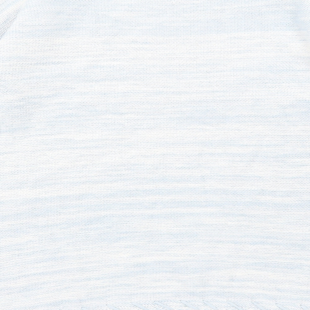 Marks & Spencer Womens Blue Round Neck Cotton Pullover Jumper Size 12