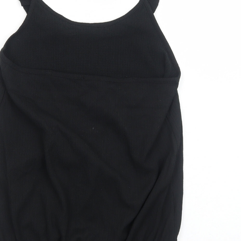 Preworn Womens Black Viscose Basic Tank Size M Halter