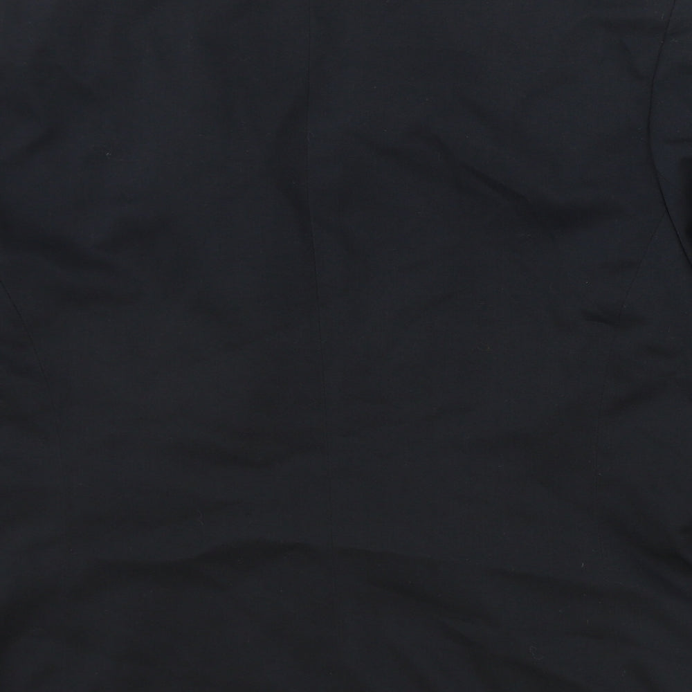 Essentials Womens Black Polyester Jacket Blazer Size 14