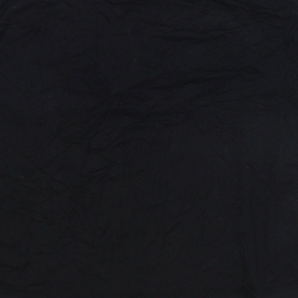 Marks and Spencer Womens Black Viscose Basic Blouse Size 16 V-Neck