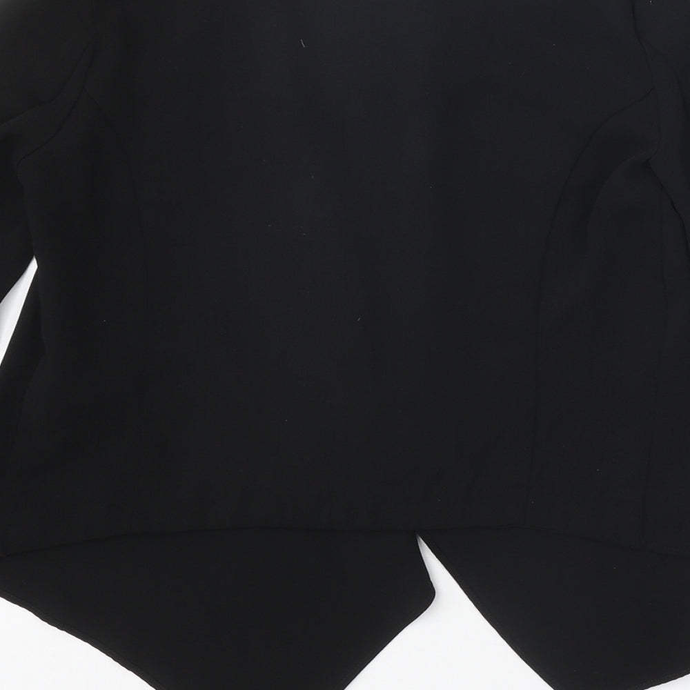 Divided Womens Black Polyester Jacket Blazer Size 8 Pullover