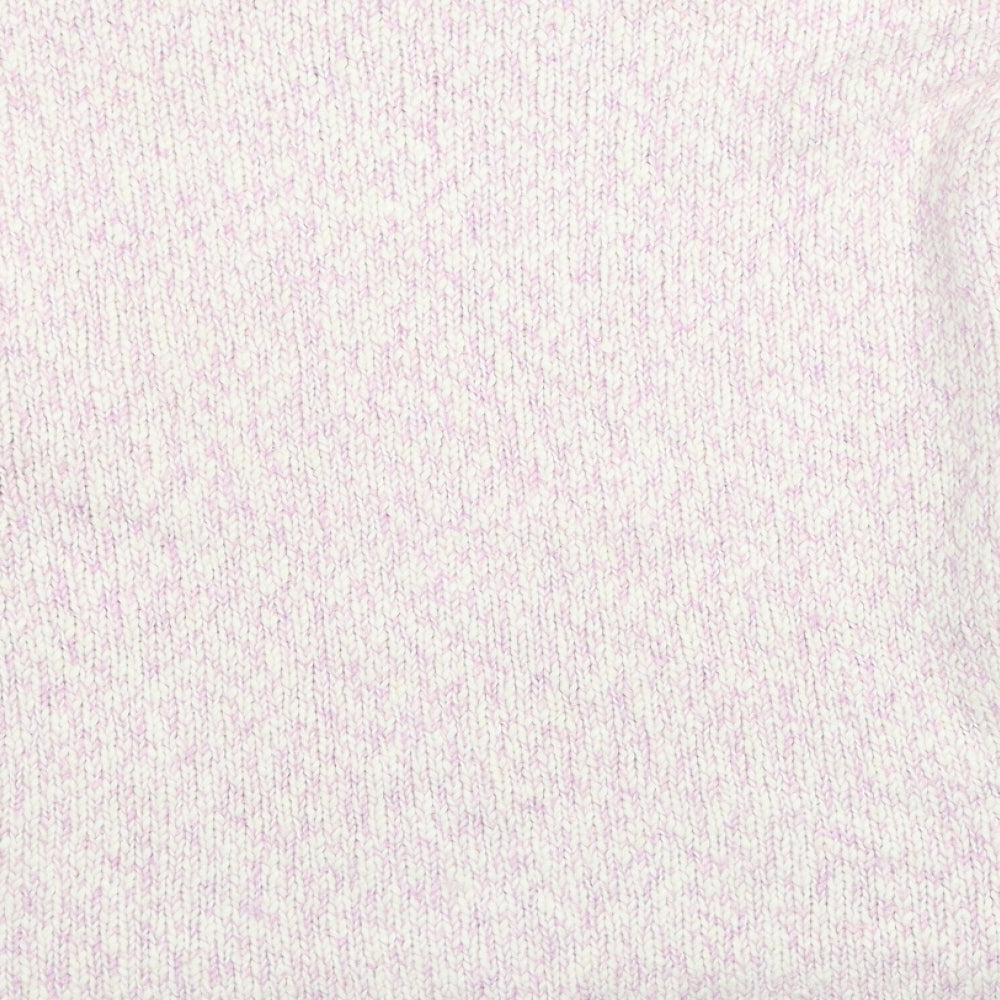 Marks & Spencer Womens Pink Round Neck Polyester Pullover Jumper Size L