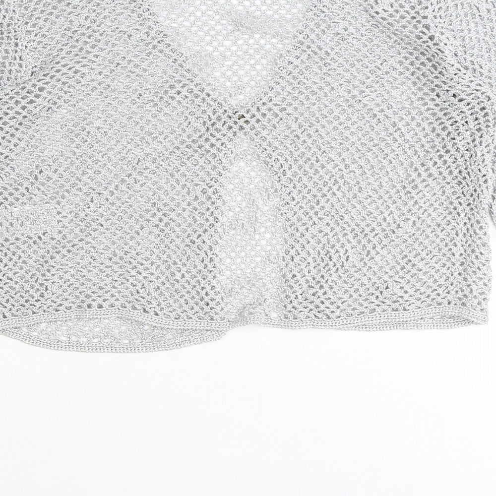 Principles Womens Grey V-Neck Polyester Cardigan Jumper Size 14