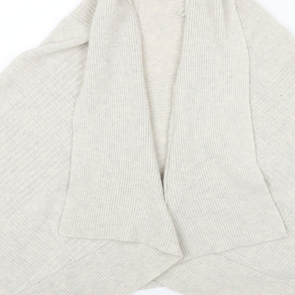 Monsoon Womens Beige V-Neck Acrylic Cape Jumper Size S