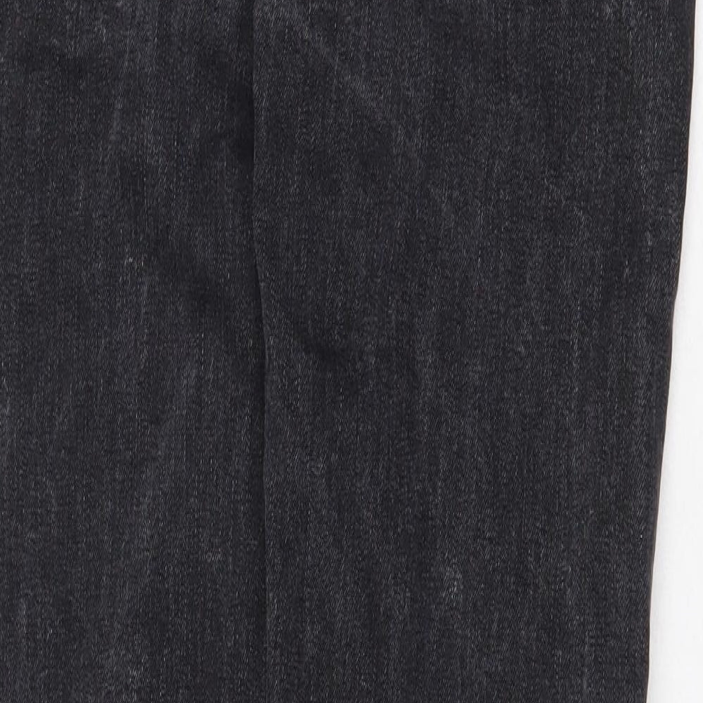 Dr. Denim Womens Grey Cotton Skinny Jeans Size 32 in Regular Zip - Distressed Hems