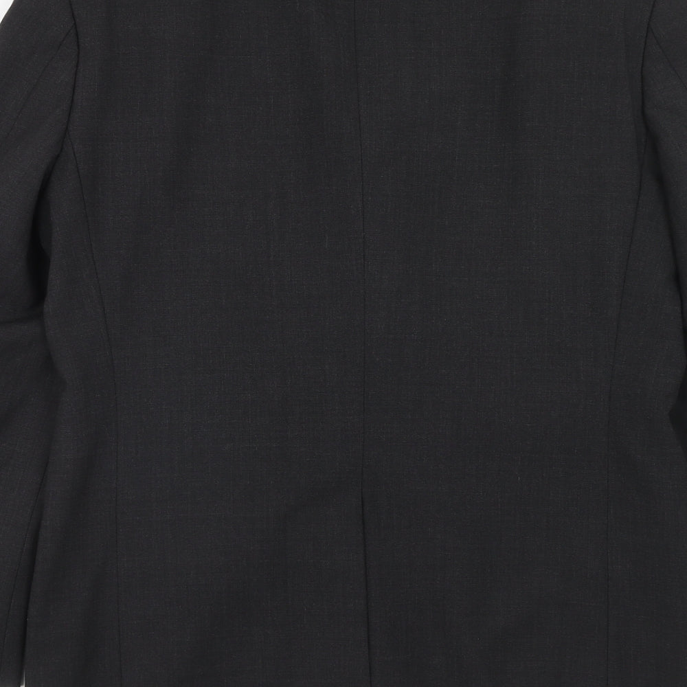 Contempo Mens Grey Wool Jacket Suit Jacket Size 36 Regular
