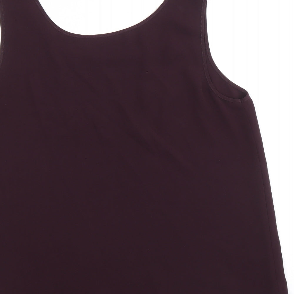 NEXT Womens Purple Nylon Basic Tank Size 14 Round Neck