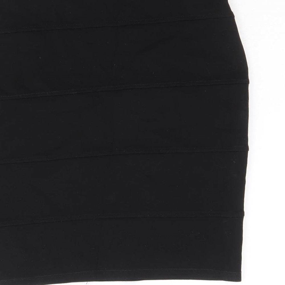 Marks & Spencer Womens Black Viscose Bandage Skirt Size 10
