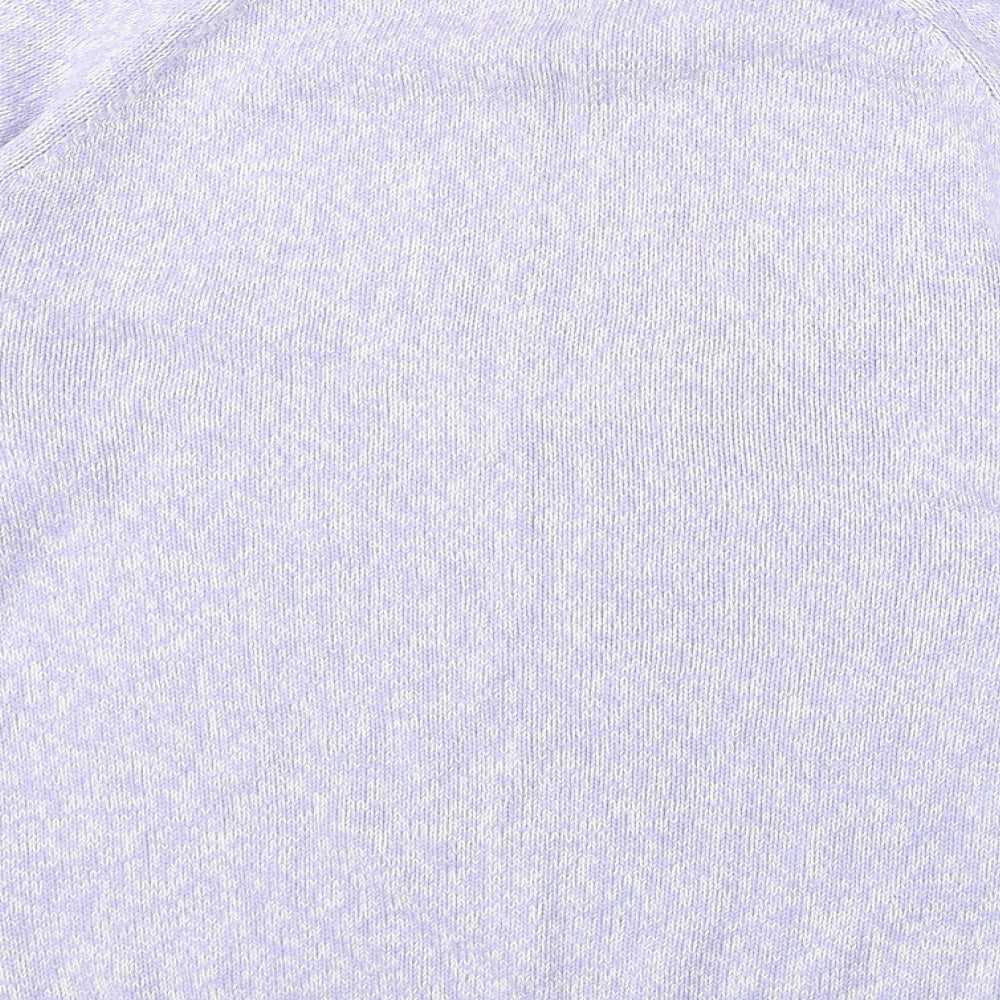 Joie De Vivre Womens Purple Round Neck Cotton Pullover Jumper Size S