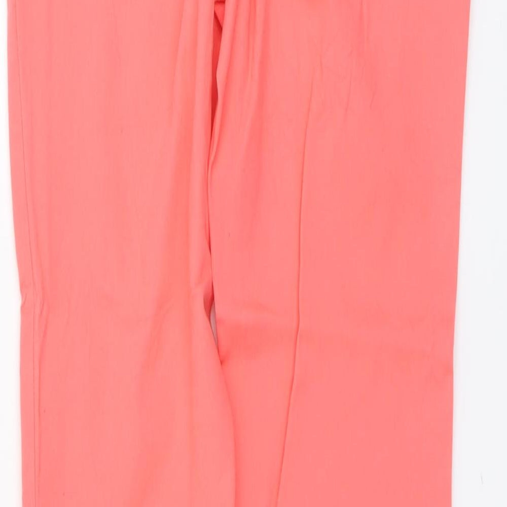 H&M Womens Pink Cotton Skinny Jeans Size 10 L32 in Regular Button