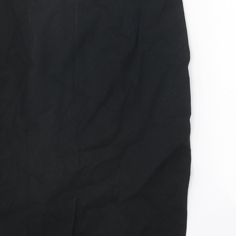 Gap Womens Black Cotton Straight & Pencil Skirt Size 10 Zip