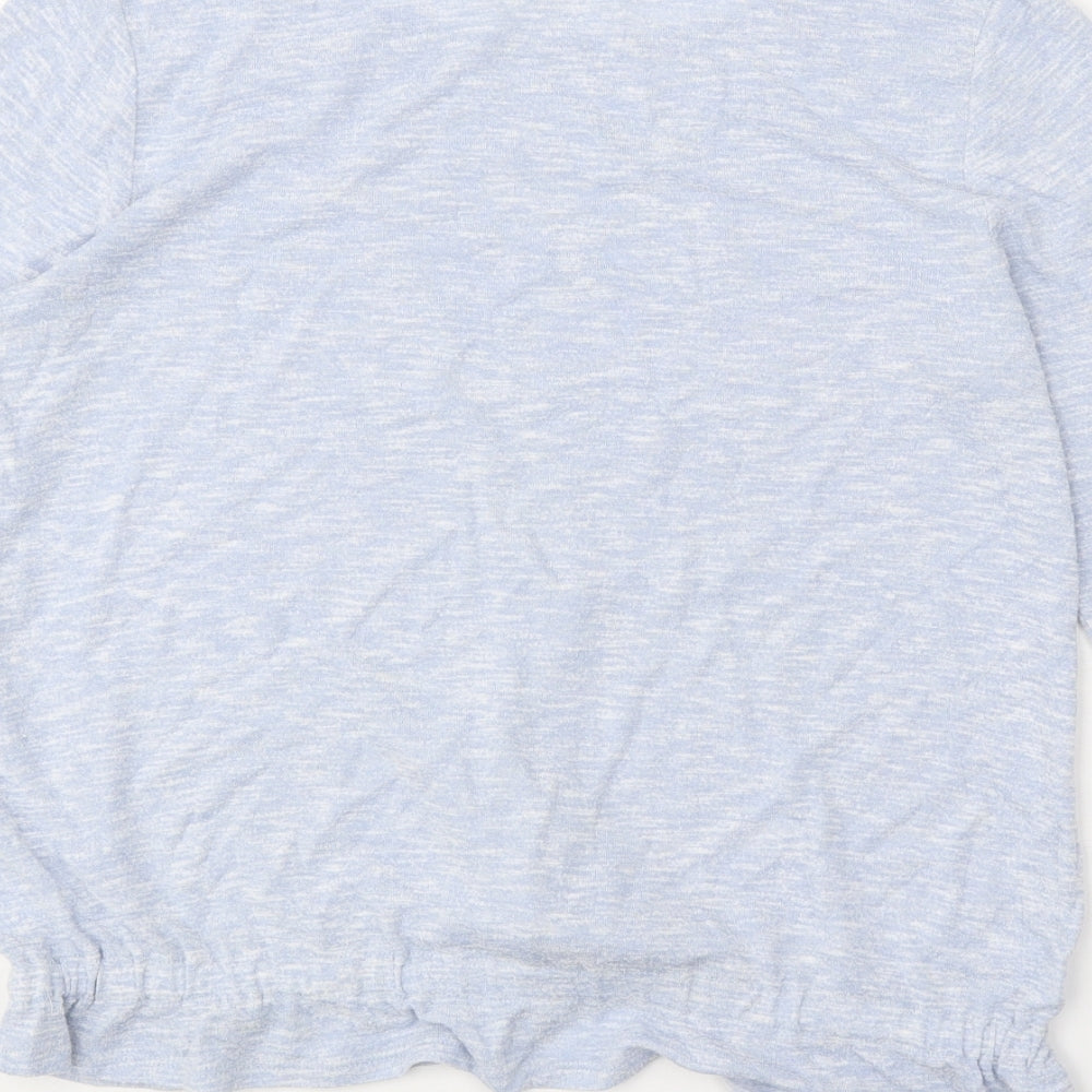 Deane & White Womens Blue Round Neck Viscose Pullover Jumper Size 10