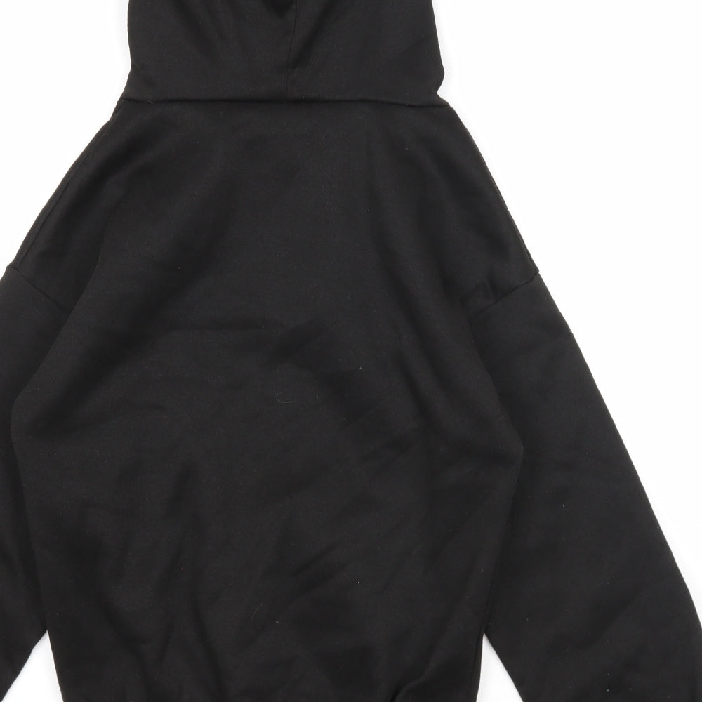 Nowrain Womens Black Cotton Pullover Hoodie Size S Pullover