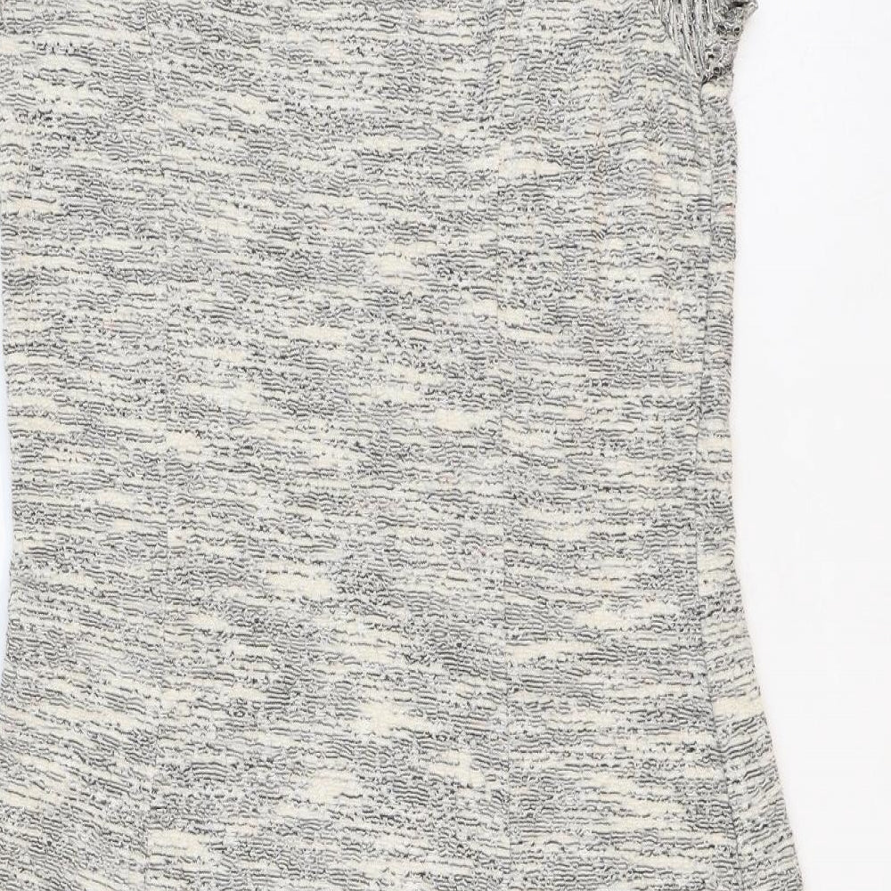 Cream Womens Ivory Viscose A-Line Size L V-Neck Pullover