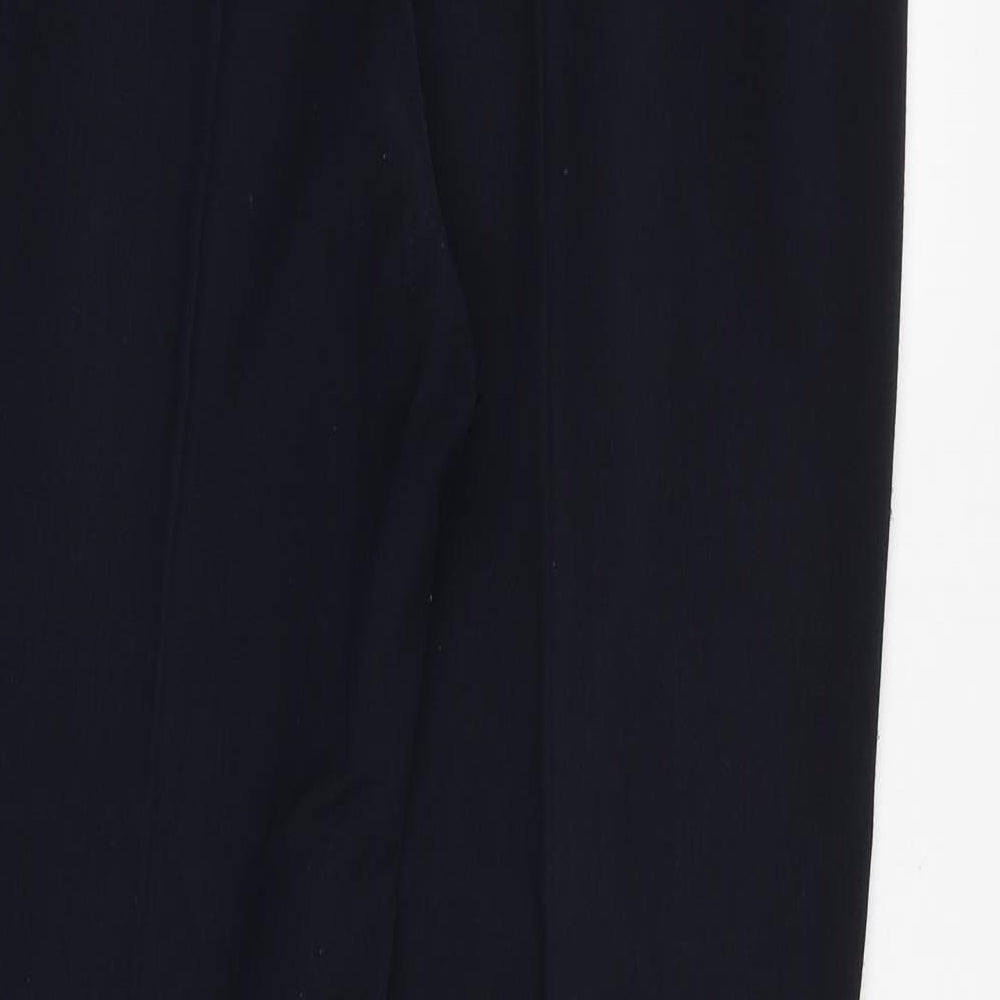 Marks and Spencer Womens Blue Polyester Trousers Size 32 in Regular Zip
