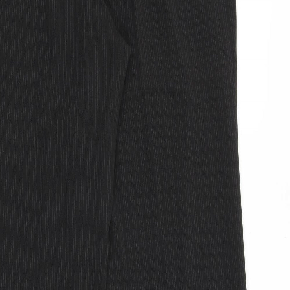Dorothy Perkins Womens Brown Striped Polyester Trousers Size 12 Regular Zip