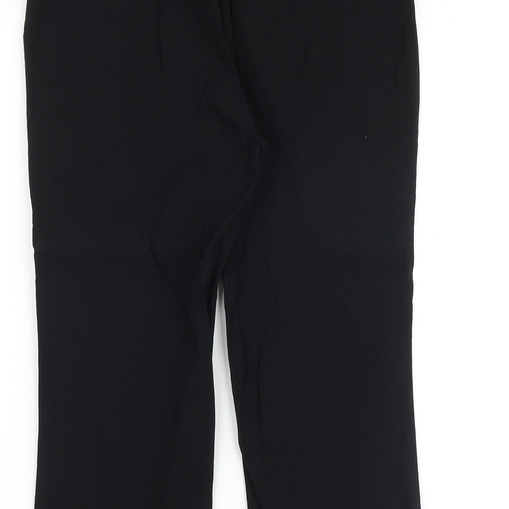 Papaya Womens Black Polyester Trousers Size 14 Regular Zip