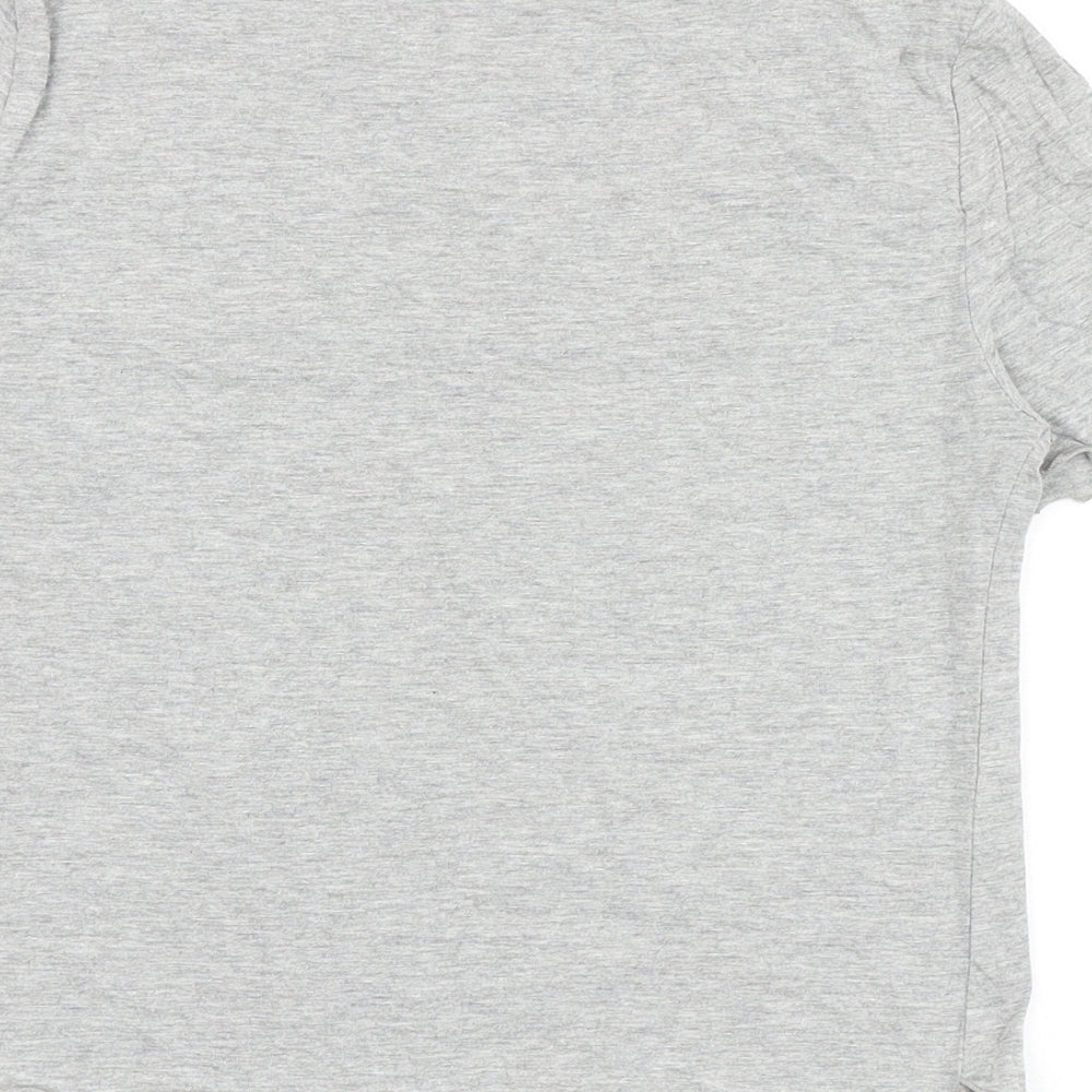 Select Womens Grey Cotton Basic T-Shirt Size M Round Neck - Too Cute To Care
