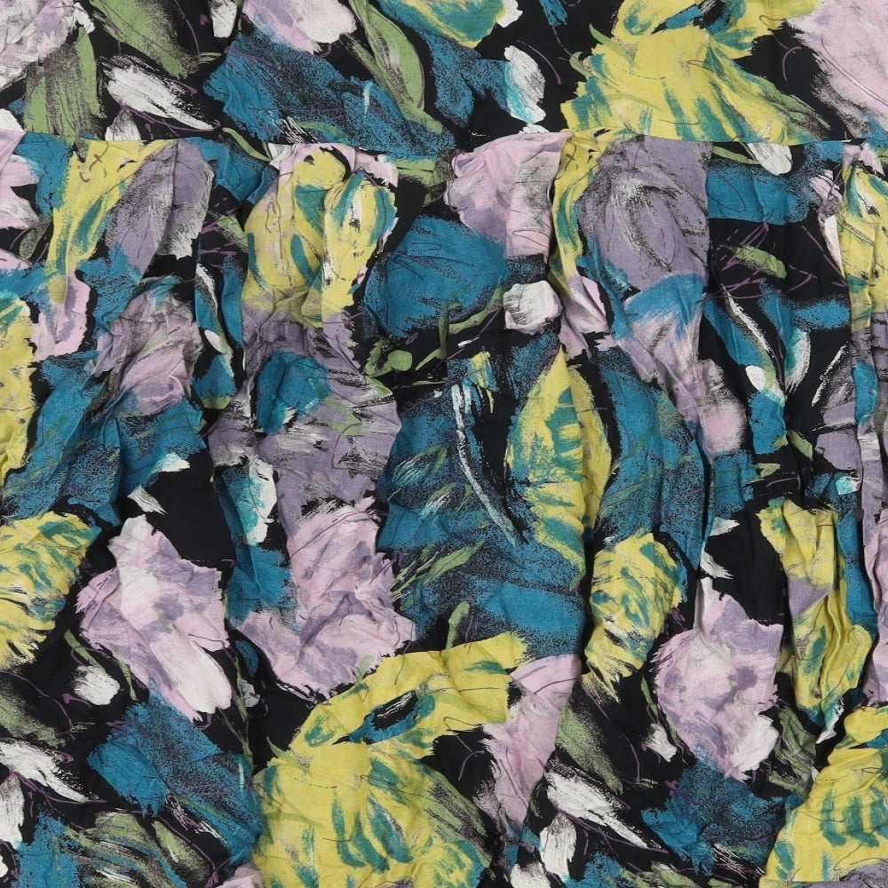 Preworn Womens Multicoloured Floral Polyester Tulip Skirt Size 38 in
