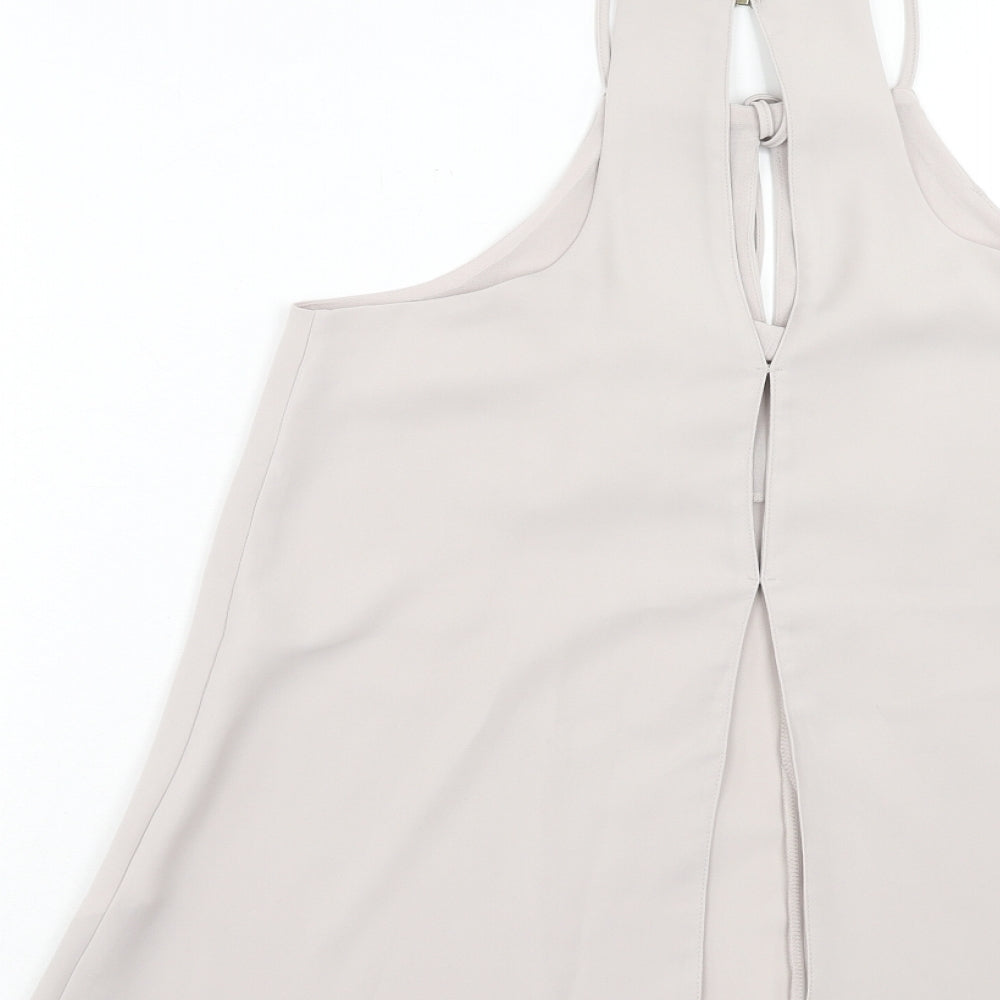 River Island Womens Beige Polyester Camisole Tank Size 8 Square Neck