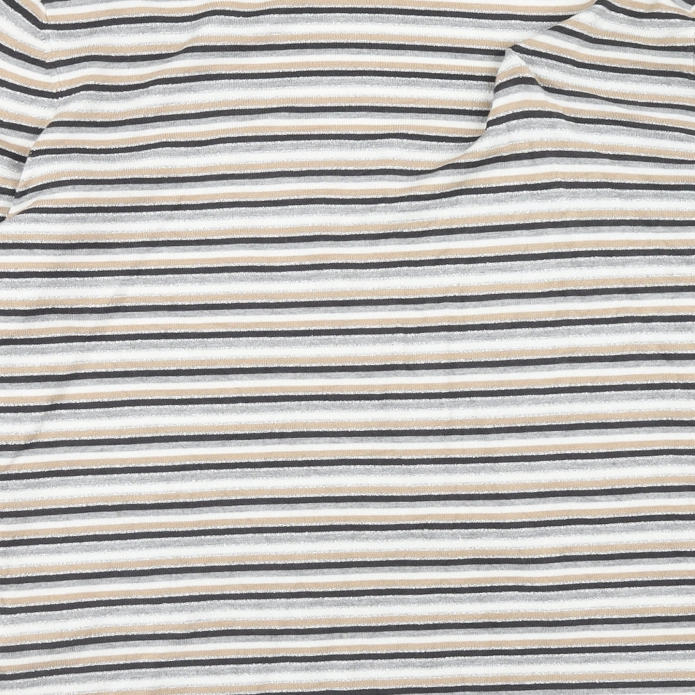 Betty Barclay Womens Multicoloured Scoop Neck Striped Polyester Pullover Jumper Size 16