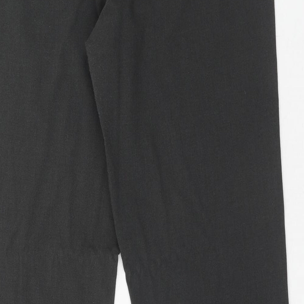 Kenneth Cole Womens Grey Polyester Trousers Size 12 Regular Hook & Eye