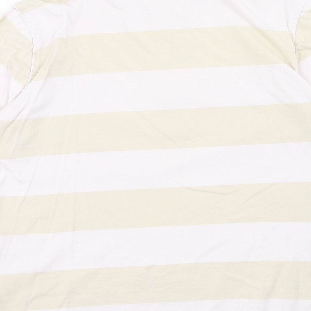 NEXT Womens Pink Striped Cotton Basic Polo Size 12 Collared