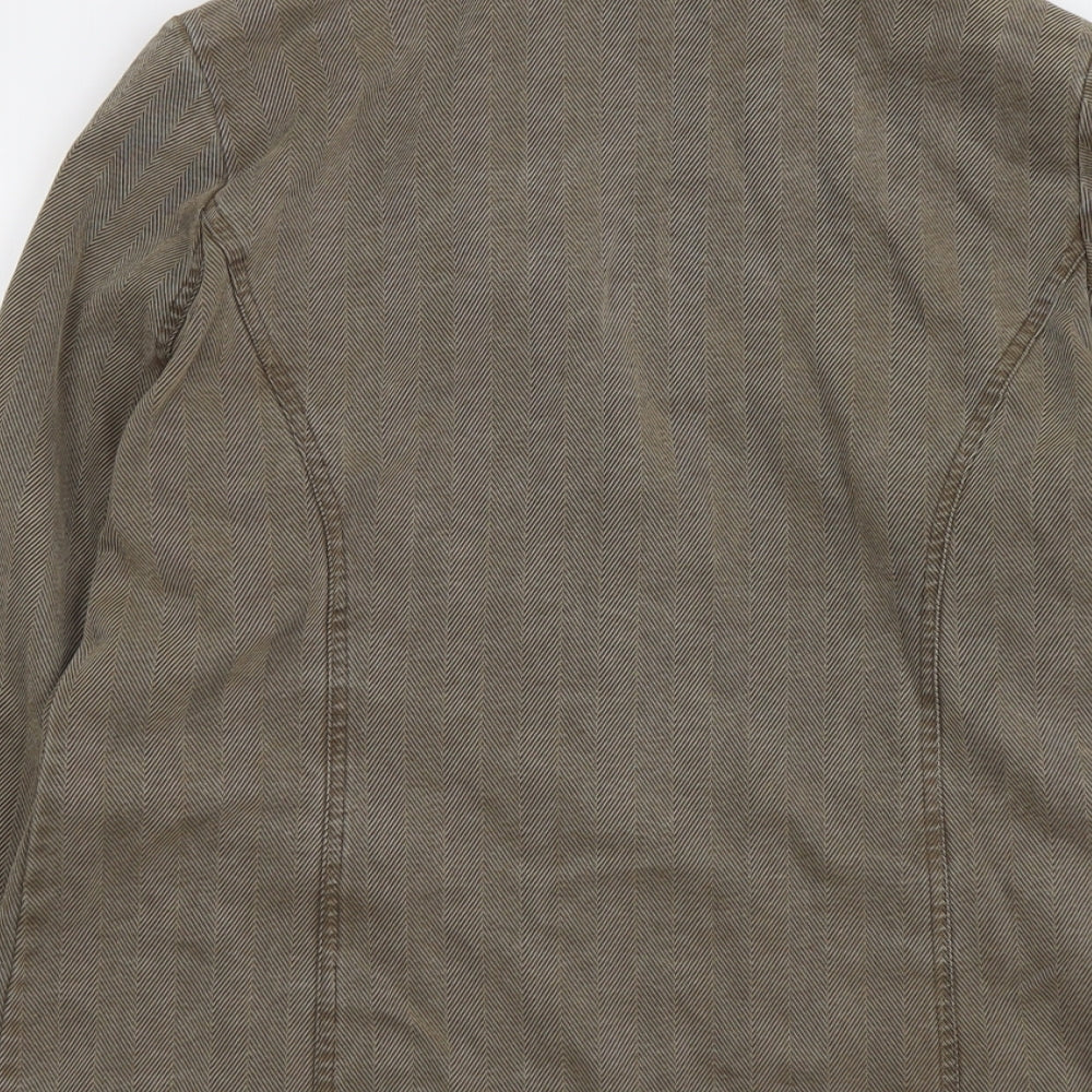 Pola Womens Brown Jacket Blazer Size 14 Button