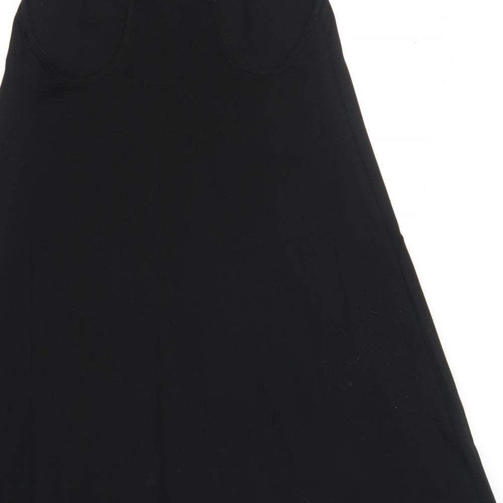 The Fifth Womens Black Polyester Trapeze & Swing Size S V-Neck Pullover