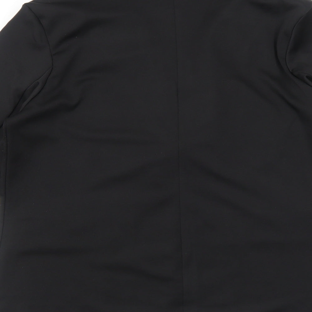 Preworn Womens Black Jacket Blazer Size M Button
