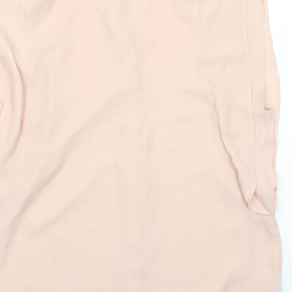 ASOS Womens Pink Polyester Basic Tank Size 12 Round Neck