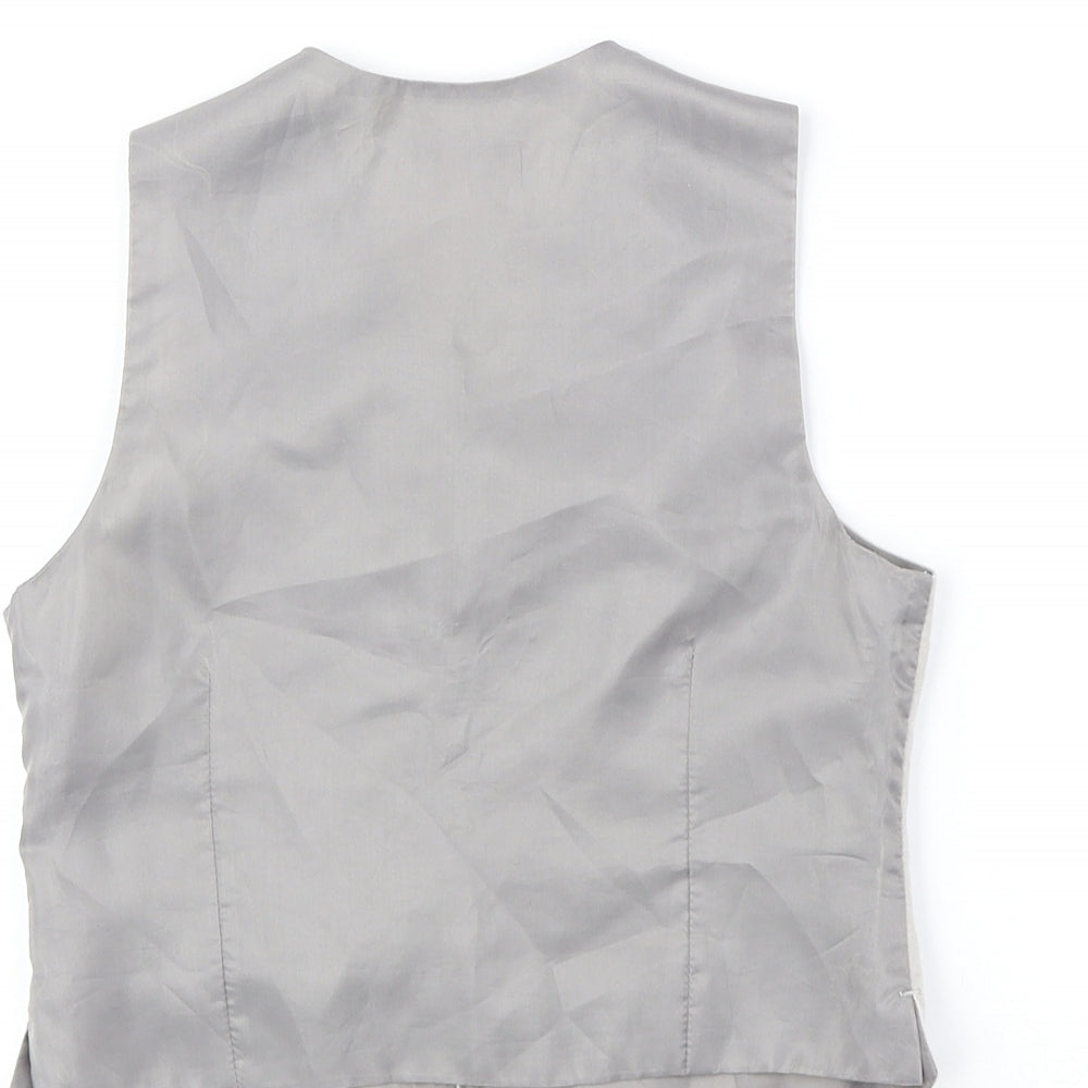 John Lewis Boys Grey Jacket Waistcoat Size 6 Years Button