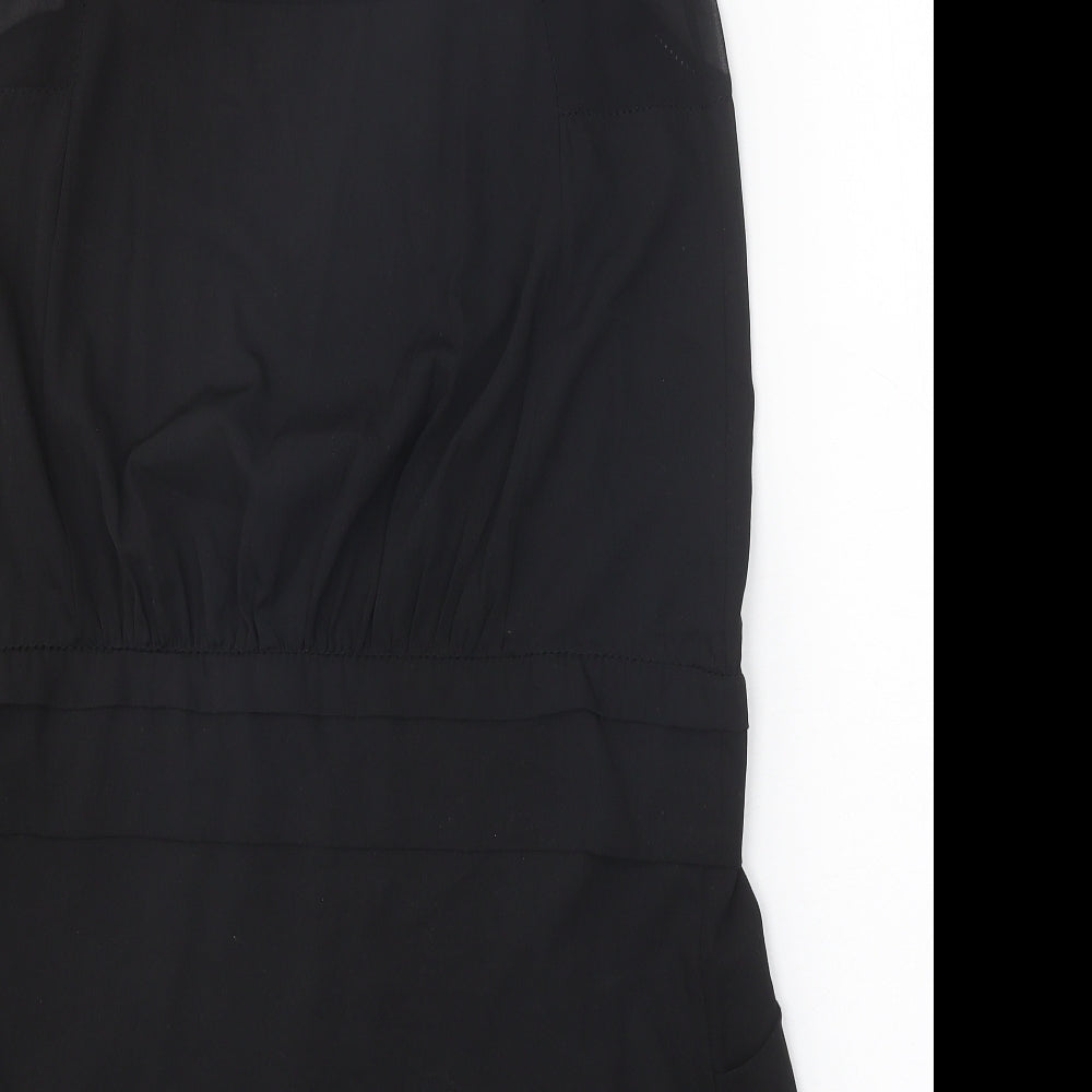 Preworn Womens Black Polyester Tank Dress Size XS Round Neck Pullover