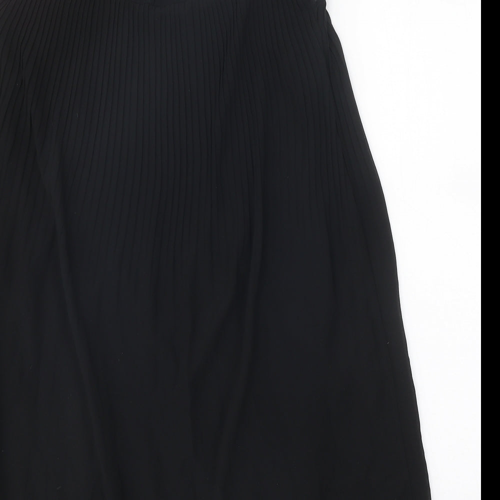 Louche Womens Black Polyester Tank Dress One Size Round Neck Button