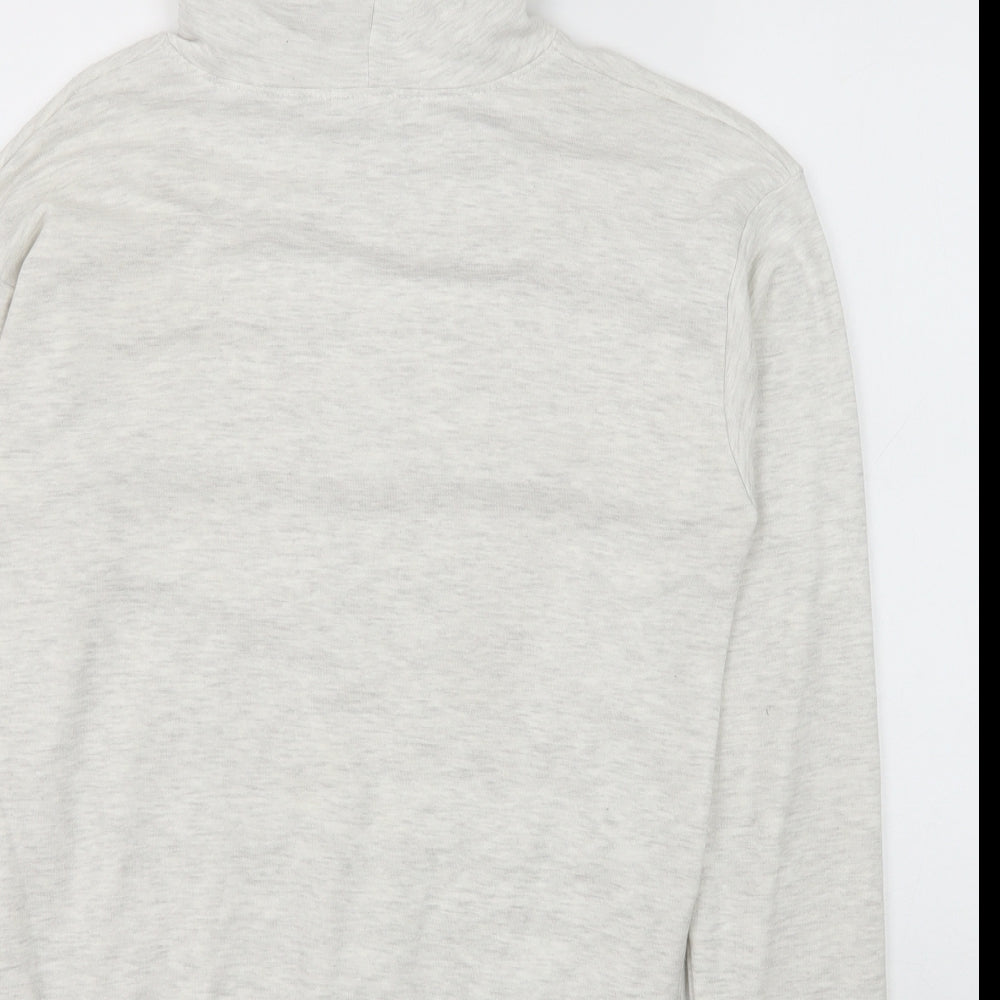 Missguided Womens Grey Cotton Pullover Hoodie Size 6 Pullover