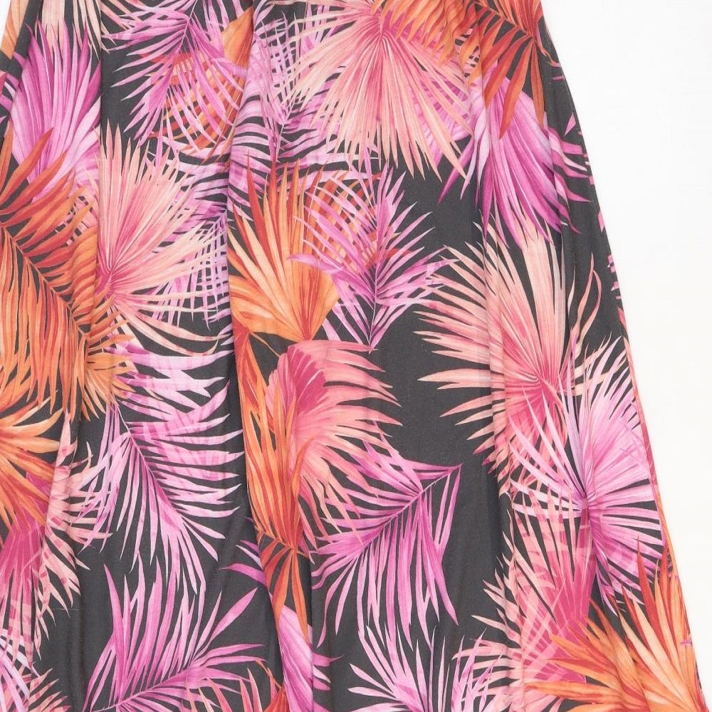 Decoy Womens Pink Geometric Polyester Trousers Size 30 in Regular