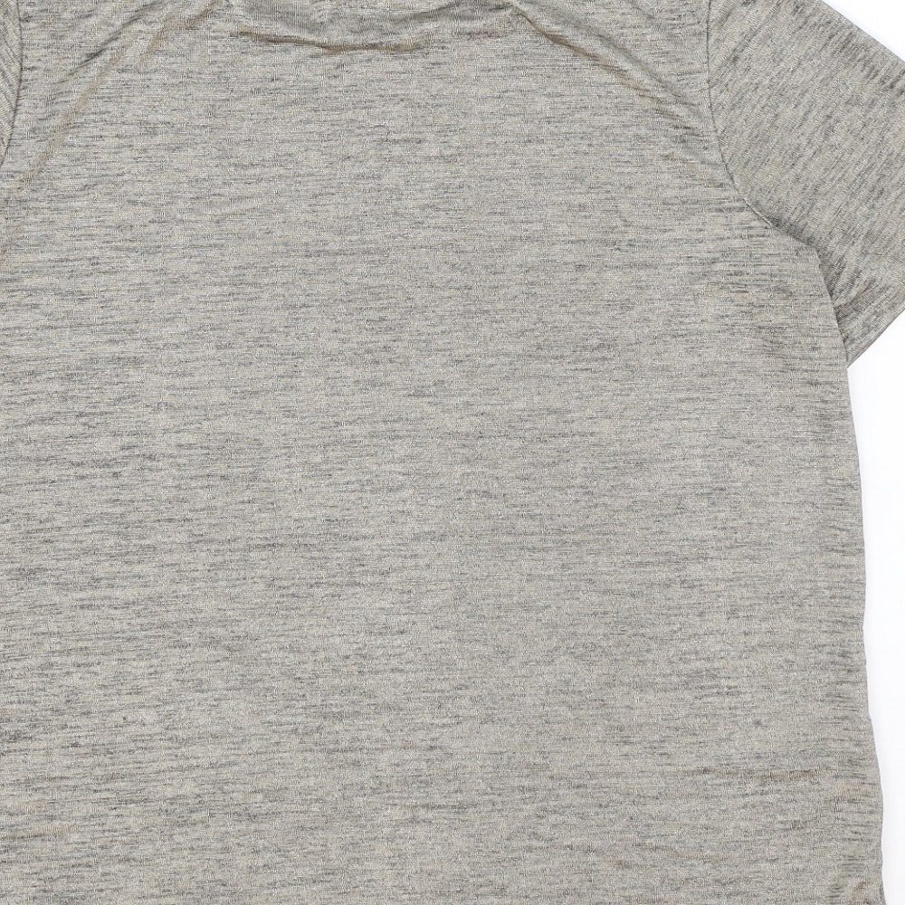 Mercer & Madison Womens Beige Polyester Basic T-Shirt Size M Round Neck