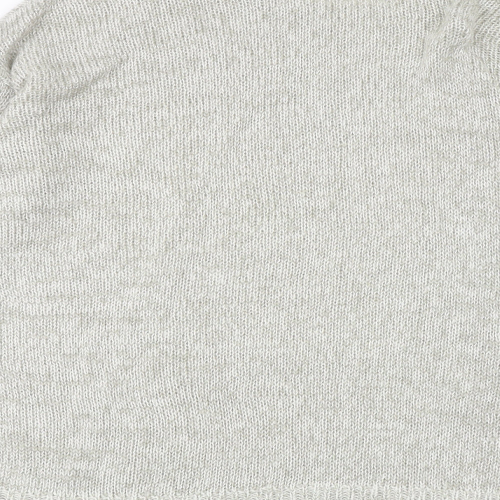 New Look Womens Grey Round Neck Acrylic Pullover Jumper Size L
