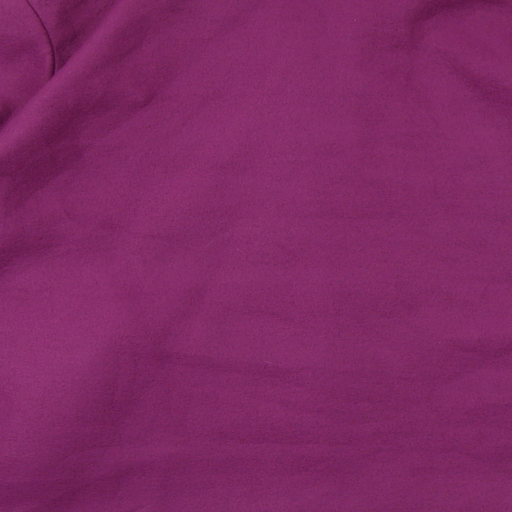Anna De Lancay Womens Purple Jacket Size L Zip - Flower Detail