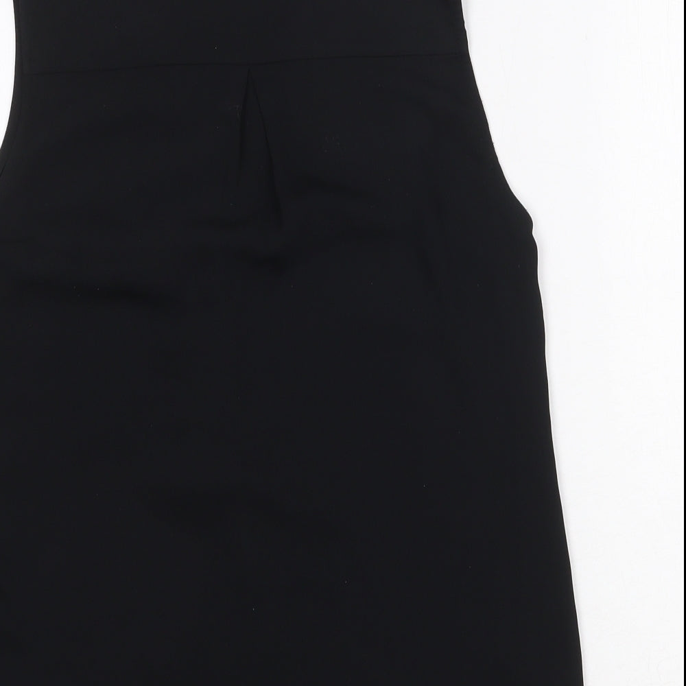 H&M Womens Black Polyester Basic Tank Size 4 V-Neck