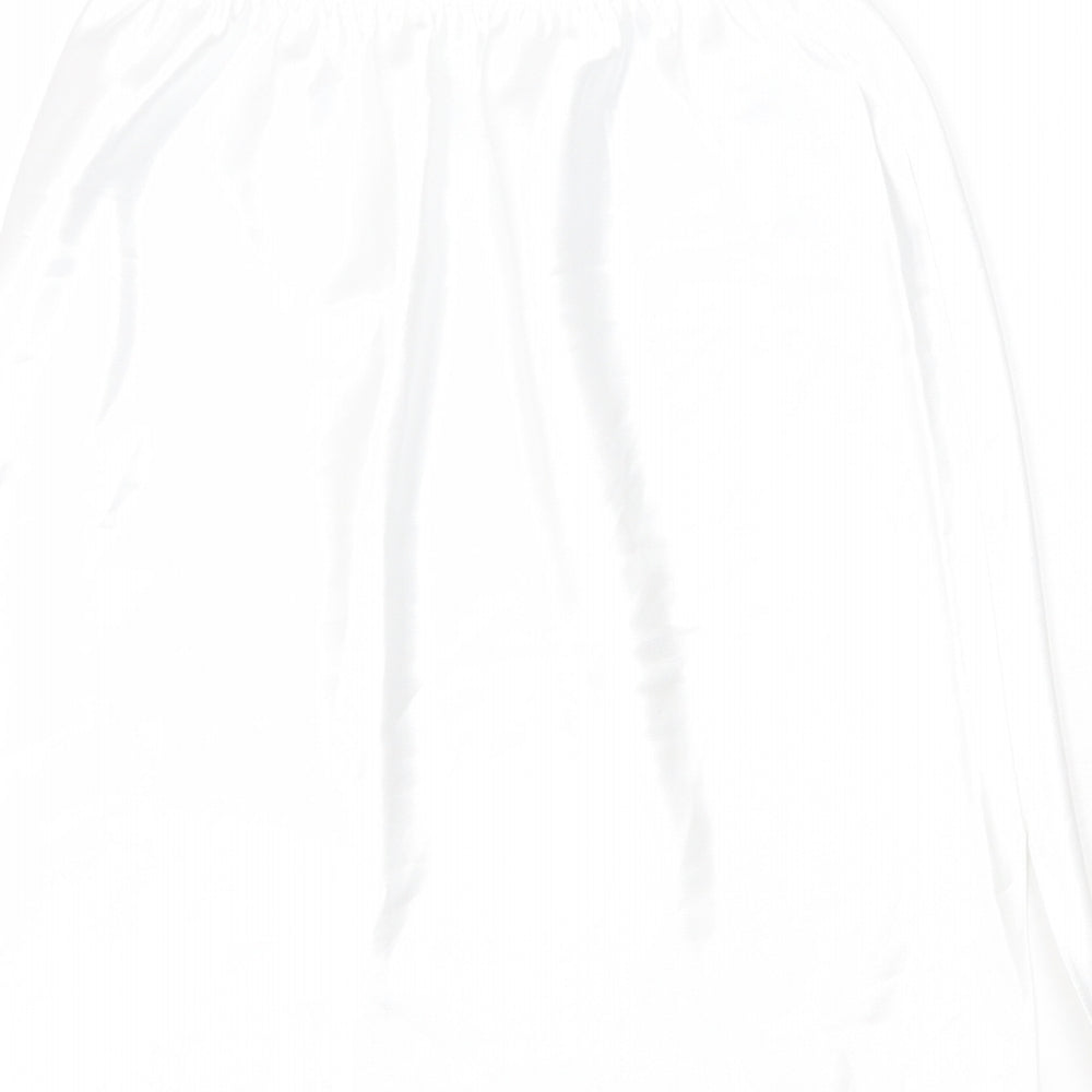 Marks & Spencer Womens White Polyester A-Line Skirt Size 8