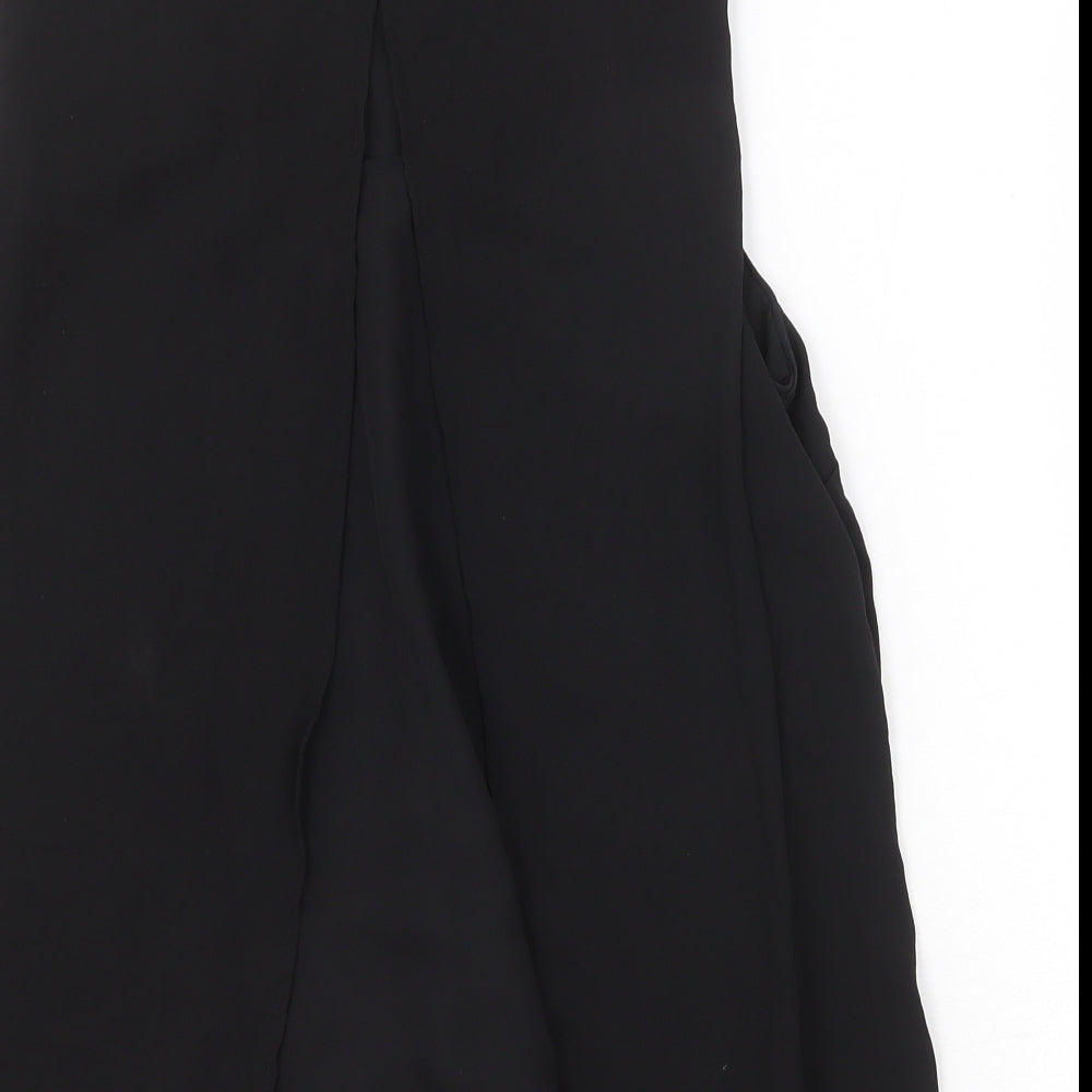 H&M Womens Black Polyester Basic Tank Size 10 Scoop Neck