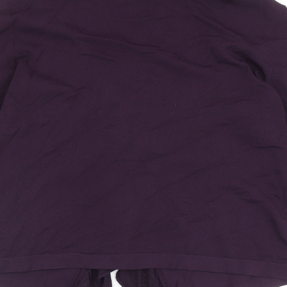 Country Casuals Womens Purple V-Neck Viscose Cardigan Jumper Size L