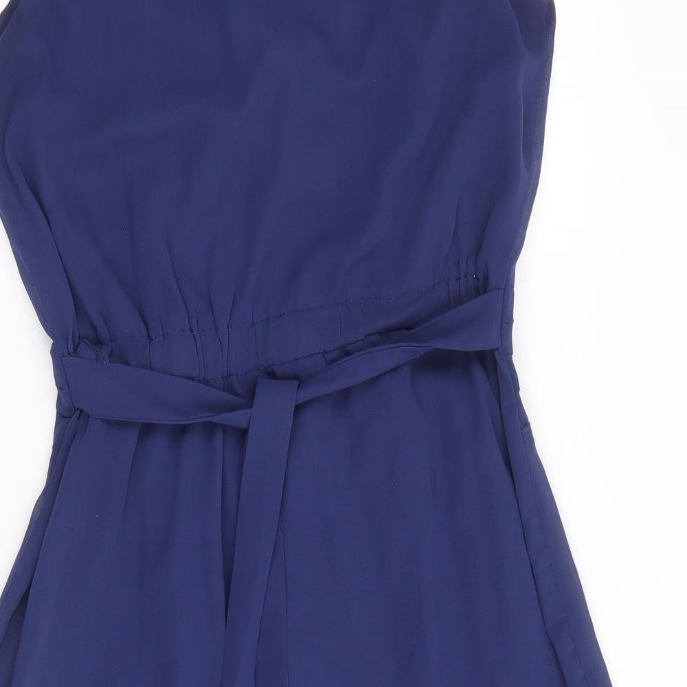 Jasmine Womens Blue Polyester A-Line Size 8 Round Neck Pullover