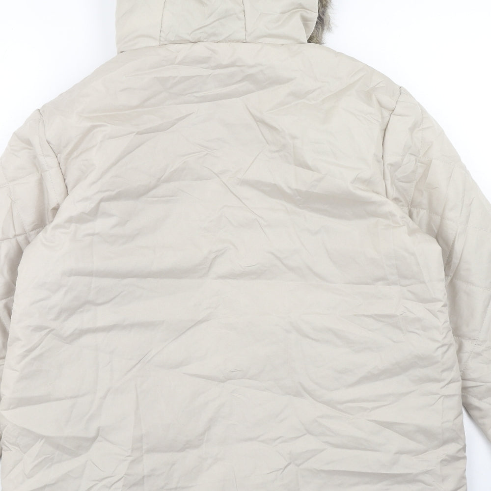 Anne De Lancay Womens Beige Jacket Size S Zip